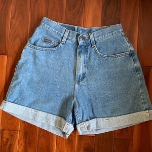Denim Riders Jean Shorts - Cuffed High Waisted